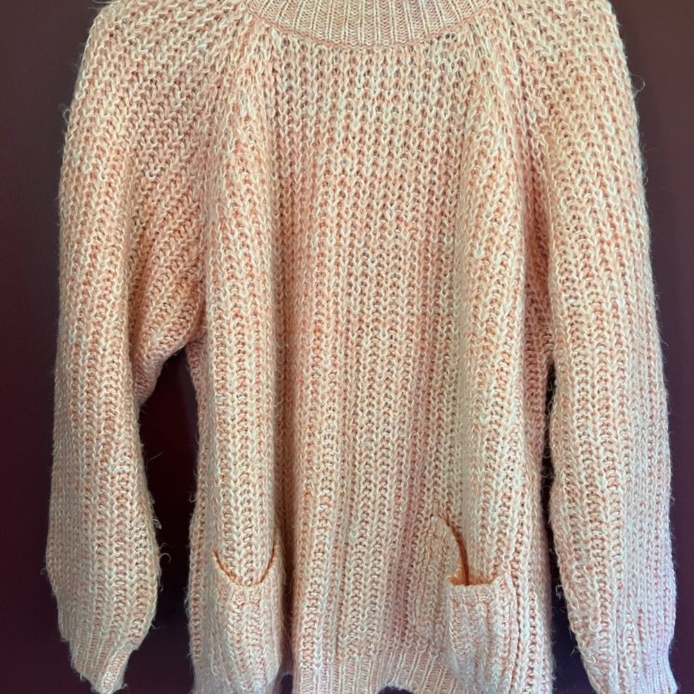 Cream Chunky Knit Crew Neck Sweater